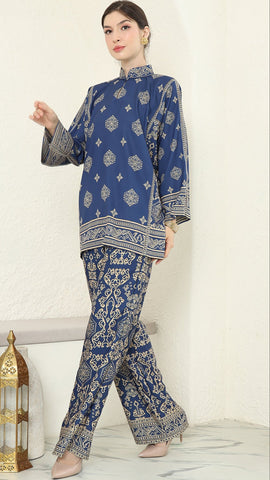 Blue Gold Bali Pants Set