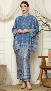 Saphire Ikat HC neck Sarung Set