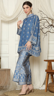 Saphire Ikat HC neck Sarung Set