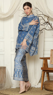 Saphire Ikat HC neck Sarung Set