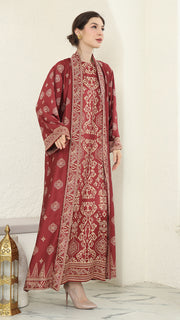 Red Gold Outer Dress Set