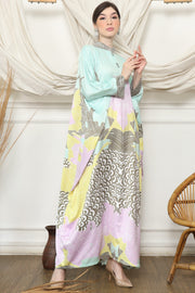 Green Sea Shell long Kaftan 2in1