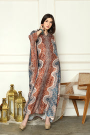 Bronze Batik Long Sleeve Kaftan