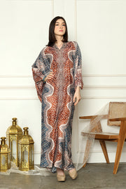 Bronze Batik Long Sleeve Kaftan