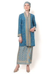 Kanzi Blue Kebaya Set with Sarong