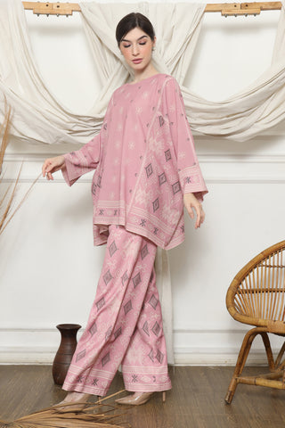 Pink Sumba R-neck Pant Set