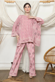 Pink Sumba R-neck Pant Set