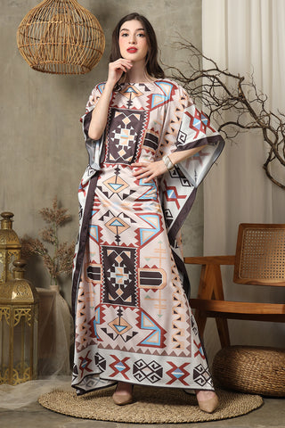 Ethnic Short Sleeve Kaftan