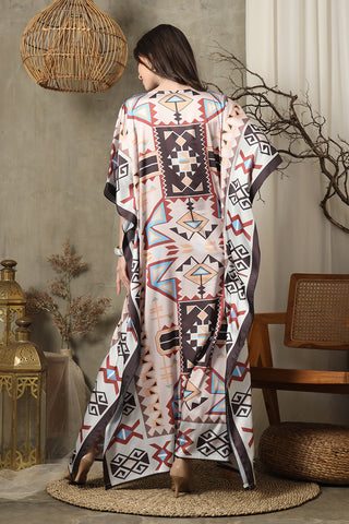 Ethnic Short Sleeve Kaftan