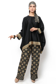 Kanzi Black Tapis Tunik Set with Pants