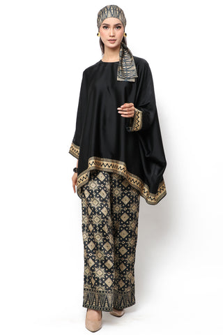 Kanzi Black Tapis Tunik Set with Pants