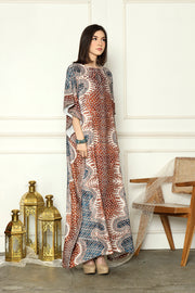 Bronze Batik Short Sleeve Kaftan