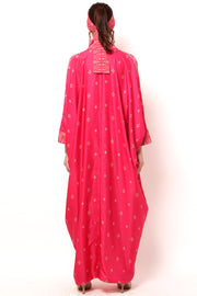 Kanzi Long Sleeve Pink Tapis Kaftan