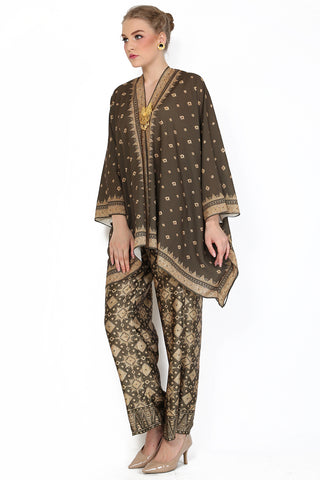 Kanzi Bronze Tapis Tunik Set with Pants