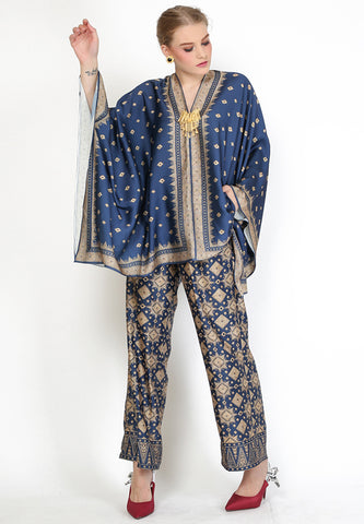 Kanzi Blue Tapis Tunik Set with Pants