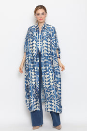 Blue Triangle New Button Kaftan