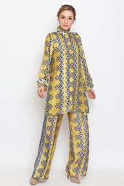 Yellow Abstract Pant Set